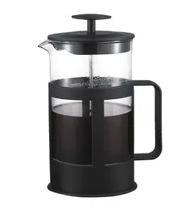 Factory wholesale with handle double wall glass Large Capacity stainless steel coffee maker french press