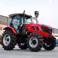 Livraison gratuite. Tracteur à charrue de 70 à 160 chevaux, moteur diesel puissant, boîte de vitesses hydraulique, tracteur agricole à roues.