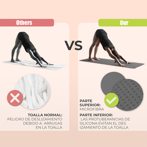 Toalla de Yoga Ligera de Microfibra Tejida, Ecológica, de Secado Rápido, Portátil, Antideslizante, para Viajes, Fitness y Entrenamiento - Product Image 3