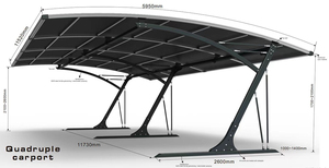 Abri de voiture quadruple CP4-Four, 11,52 x 5,9 m ou taille personnalisée - Product Image 2