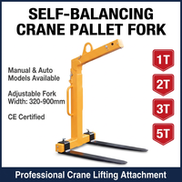 Fourches de levage auto-équilibrées pour grue, 1T 2T 3T 5T, largeur réglable, pour équipement de levage