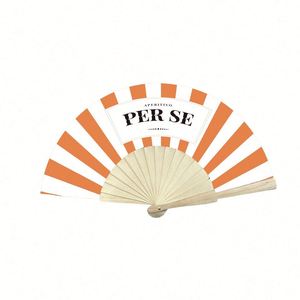 Precio de fábrica Abanico de mano de madera tallada a medida, de bambú verde holandés español, de corcho español y de tela de corteza - Product Image 6