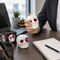 Jouet à presser Crâne d'Halloween pour cadeaux de fête Enfants Adultes Jouet sensoriel anti-stress doux