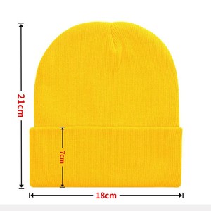 OEM Chất Lượng Cao 100% Acrylic Dệt Kim Hat Tùy Chỉnh Thêu 25 Màu Sắc Dot & Mô Hình Nhân Vật Mùa Đông Beanie Ấm Trống Beanies - Product Image 2