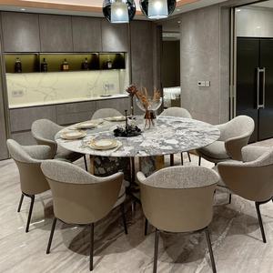 Ordic estuxury estestaurant OME Itchen Illas odern UFT FT OFT rey ining ooom urniture ababric etal EG ining Dhairs hair - Product Image 2