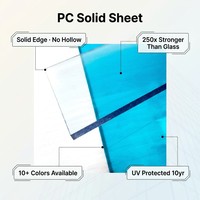 Plaque solide en polycarbonate résistant aux chocs de 3 mm certifiée ISO CE pour achat en gros 2000 m² Prix le plus bas