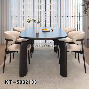 Vente en gros de tables à manger modernes, durables et de luxe à surface rocheuse pour hôtel, appartement, <span class=keywords><strong>restaurant</strong></span> et usage domestique - Product Image 4