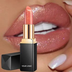 Color Shift Lip Sticks Diamond Mermaid Holographic Glitter Pink Color Changing Lipstick Sparkle Lips Viral Makeup Products