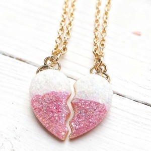 Collar de <span class=keywords><strong>la</strong></span> <span class=keywords><strong>Amistad</strong></span>, Regalos para el Día de San Valentín, Conjuntos de Joyería Fina, Collares Magnéticos con Corazón <span class=keywords><strong>y</strong></span> Delfín, Aleación Plateada para Mujer - Product Image 2