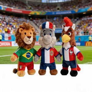 Muñecos de Peluche Personalizados de Equipos de Fútbol de EE. UU., Canadá y México 2026, Mascotas de IP, Juguetes Rellenos de Algodón PP, Recuerdos - Product Image 1