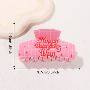 คลิปหนีบผมรูปฉลา<span class=keywords><strong>ม</strong></span>สำหรับวันวาเลนไทน์ให<span class=keywords><strong>ม</strong></span>่อุปกรณ์แต่งผมตัวอักษรคู่รักสาวหวานน่า<span class=keywords><strong>รัก</strong></span> - Product Image 6