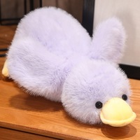 Peluches Anime Canard Mignonnes en Tissu Polyester Ultra Doux, Rembourrage en Coton PP Brodé, Doublure en Maille, Anti-Stress