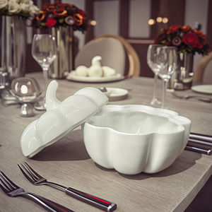 Ciotola Vintage in <span class=keywords><strong>ceramica</strong></span> da 4.5 pollici squisita tazza <span class=keywords><strong>di</strong></span> zuppa usa e getta con <span class=keywords><strong>zucca</strong></span> - Product Image 3