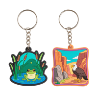 Porte-clés en PVC durable de forme personnalisée, imprimé par transfert thermique, pour clés de voiture d'adulte, cadeau de fête avec carte de présentation