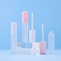 Carré QUANTITÉ MINIMALE DE COMMANDE 50pcs personnalisé Privé étiquette papier boîte gloss conteneur emballage vide personnalisé brillant à lèvres tubes et baguette