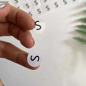 Etiquetas de Talla para Ropa de 1.5cm de Diámetro, Etiquetas de PVC Impresas para Prendas, Tallas XS S M L XL 2XL 3XL 4XL, Etiquetas Transparentes para Pequeñas Empresas - Product Image 1