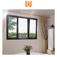 Fenêtres à battant inclinables et tournantes en aluminium insonorisées avec verre trempé chambre à coucher fenêtre en verre ouvrant vers l'extérieur fenêtre en aluminium