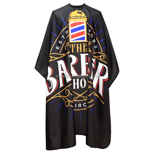 Capas de Peluquería de Poliéster Pongee con Logotipo Personalizado al por Mayor, Capa de Barbero Impermeable con Gancho de Silicona para Salón de Belleza - Product Image 4