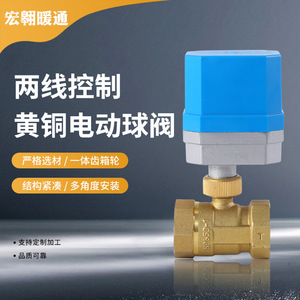 Vannes à bille en laiton à commande intelligente à distance, vente en gros, commande électrique à deux fils, vannes d'arrêt multi-spécifications pour liquides - Product Image 3
