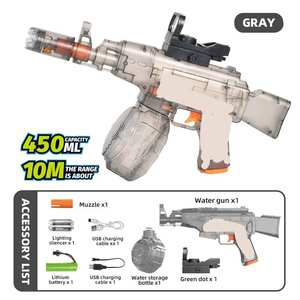 Yetişkinler İçin Sıcak Elektrikli LED Işıklı Güçlü Yazlık Açık Hava Plaj Su Tabancası Oyuncak Çocuk Hediyesi - Product Image 6