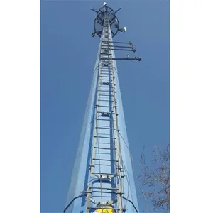 100英尺单极无线电台天线蜂窝移动通信塔