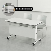 Table de conférence modulaire pliable, table de formation mobile de qualité commerciale, utilisation en salle de conférence, mobilier de bureau commercial moderne