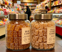 ECOBOX Contenants de rangement hermétiques pour bonbons, épices, céréales, graines, aliments secs, bonbons gélifiés et friandises en vrac pour magasin