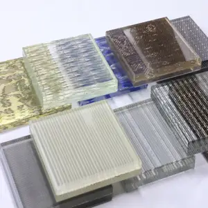 Kaca dekoratif dibuat oleh logam kaca laminasi campuran dari pabrik Tiongkok-kaca Hongjia