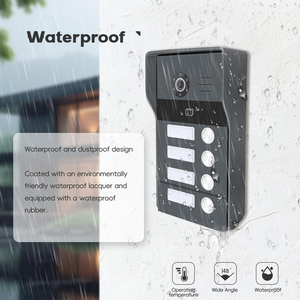 ระบบโทรศัพท์ประตูวิดีโอโลหะ สมาร์ทโฮม 1080P ระบบกันน้ำ ระบบเข้าออก RFID สำหรับวิลล่า 97703+97220IC-4 S - Product Image 3