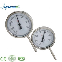 Thermomètre à cadran métallique LCD bimétallique réglable à tous les angles avec indice de protection IP65, résolution 1°C, longueur de sonde 500 mm, OEM ODM