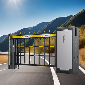 Barrière robuste en acier inoxydable avec bras extra-long de 6 m, gris argenté, pour entrées, agences gouvernementales, écoles, usines - Product Image 3