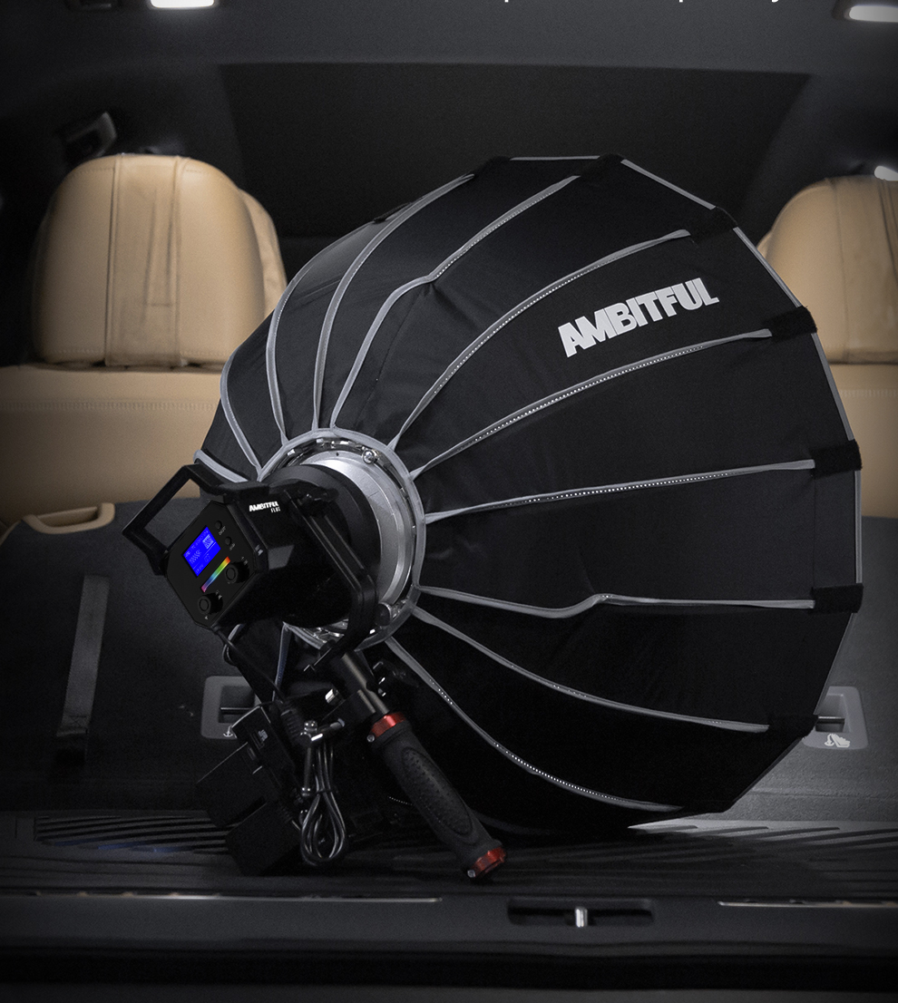 AMBITFUL FL80 RGB LED Video Light 80W 5600K Outdoor Photography Daylight Lighting Adjust Brightness Bowens Mount Support APP