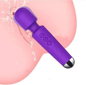 Carga USB explosiva Potente barra AV vibradora 20 Frecuencia 8 Velocidad Impermeable Masturbación Vibrador varita para mujer - Product Image 2