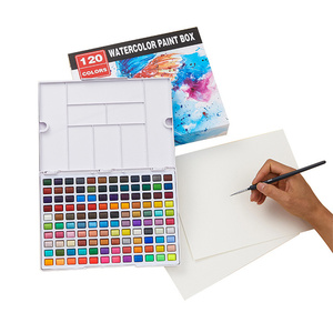 Hot Sale 12 Color Solid Watercolor Paint Set Watercolor for Art Painting Children's Painting with <b>Palette</b> - Product Image 1