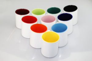 Holesale-Taza de cerámica personalizada, taza con prensa de Sublimación de color interno, 11oz - Product Image 2