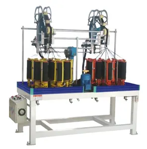 Máquina de trançamento tonghong YF17D-2-180-C, máquina de tecelagem de alta velocidade eficiente automática para ajustes de fios
