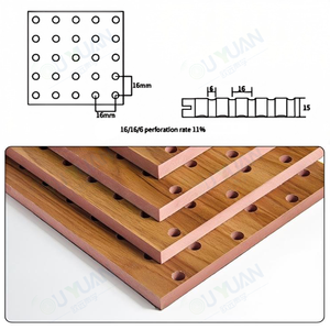 Panneau acoustique en bois perforé au design moderne pour hôtel, appartement, hôpital, école, solution de conception graphique 3D disponible - Product Image 2