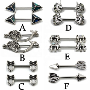 Piercing al Capezzolo a Forma di Cuore, Scudo <span class=keywords><strong>per</strong></span> Capezzolo con Fiore, Affascinanti Anelli <span class=keywords><strong>per</strong></span> <span class=keywords><strong>Capezzoli</strong></span> da Donna, <span class=keywords><strong>Gioielli</strong></span> <span class=keywords><strong>per</strong></span> Piercing Corporeo da Matrimonio, 14G Oro Rosa - Product Image 3