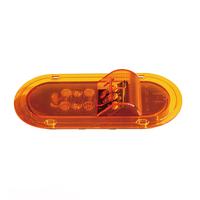 Feu de position latéral ovale à LED de 6 pouces, montage à œillet, pour camion et remorque, conforme SAE/DOT/FMVSS108