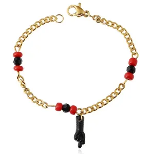 PULSERA MANO DE AZABACHE BEBE/18KC золотое покрытие для AZABACHE браслет подарки