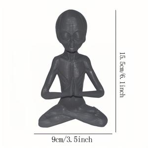 Misteriosa scultura <span class=keywords><strong>extraterrestre</strong></span> WXA05 meditazione Yoga resina aliena Statue ornamenti per la decorazione del giardino - Product Image 6