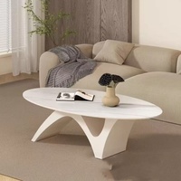 Nouvelle table basse de salon moderne, minimaliste, luxe léger, avec structure métallique durable et plateau en ardoise, petit meuble de salon.