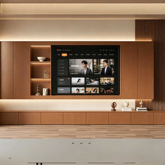 Custom Wood Grain Floating TV Unit, Modern Simple Wall Hanging TV Console, Bespoke Living Room Home Furniture Design
