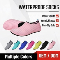 Chaussettes de plongée rayées à séchage rapide antidérapantes pour la plage et les sports nautiques avec semelle épaisse alvéolée pour la plongée en apnée et le fitness