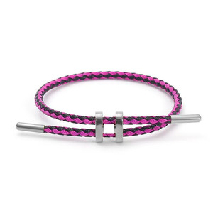 <span class=keywords><strong>Bracelet</strong></span> en Acier Inoxydable en Gros, <span class=keywords><strong>Bracelet</strong></span> Câble en Acier avec Lettre Initiale <span class=keywords><strong>et</strong></span> Fermoir <span class=keywords><strong>Argent</strong></span>é - Product Image 3