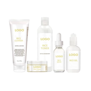 Extrait organique naturel hydratation riz eau Toner brillant nettoyant soin du visage sérum crème de riz visage eau de riz ensemble de soins de la peau - Product Image 3