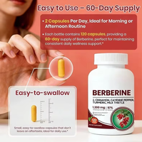 Capsules de berbérine OEM avec cannelle de Ceylan, piment de Cayenne, curcuma et chardon-Marie pour la santé métabolique et le soutien hépatique