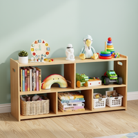Étagère à livres pour enfants en bois écologique moderne personnalisable à 5 compartiments, style Montessori, à face ouverte, pour les écoles maternelles