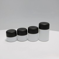 Bocaux en verre mat résistant aux enfants de 3.5 grammes 3oz imprimés sur mesure avec fenêtre Bocal en verre étanche aux enfants anti-odeur