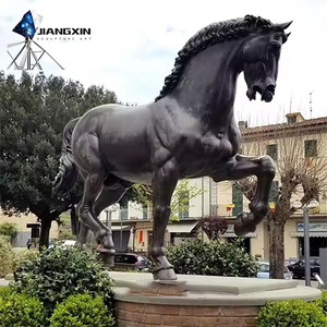 Sculpture de cheval courant en bronze moderne-<span class=keywords><strong>Étalon</strong></span> réaliste, galop complet, finition personnalisable pour stations balnéaires paysages urbains - Product Image 1
